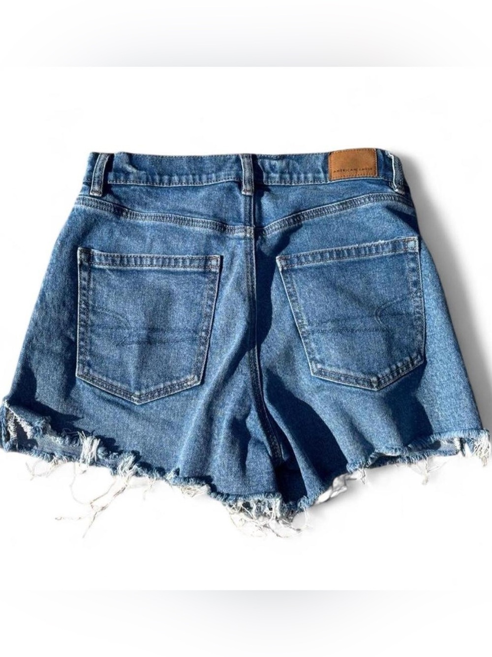 American Eagle Outfitters Distressed Denim Cutoff Shorts - Blue Wash